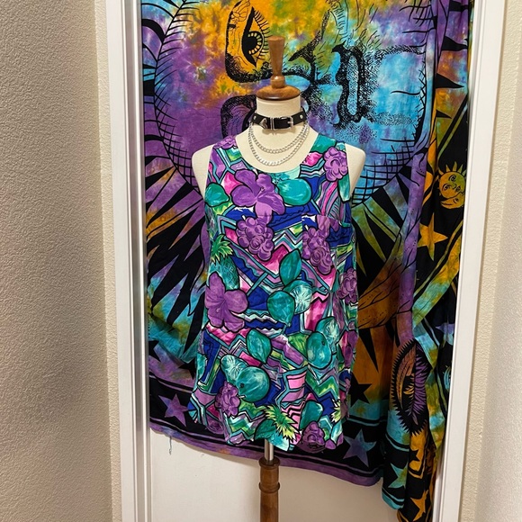 🌈 Lovely fruit flowers vintage art blouse - Picture 4 of 11